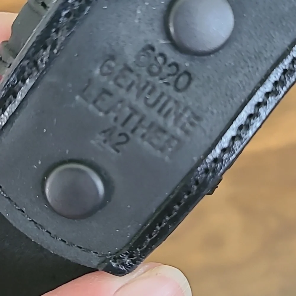 Men's 3D leather belt Western Size 42